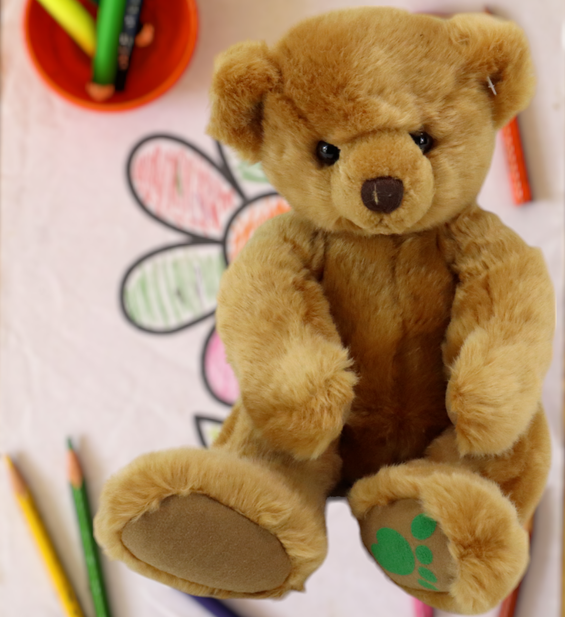 Vintage Art Bear Plush 12