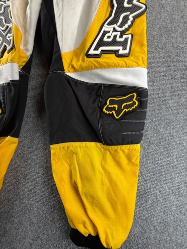 Fox Racing Pants 180 Motocross Riding Dirt Bike Padded Pants Yellow Size 34 - Picture 2 of 18