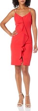 GUESS Women's Sunset Dress with Ruffle Detail (Color: Sunset, Size: 2)