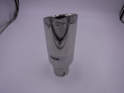 Exhaust Tip Stainless Steel Round Rolled Edge Clamp-On Single-Wall Polished