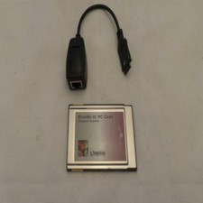 Kingston PCMCIA EtheRx Ethernet Adapter IC PC Card w/ RJ-45 Dongle KNE-PC2T 