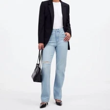 Madewell The 90's Straight Jean in Semmes wash size 32 new nwt