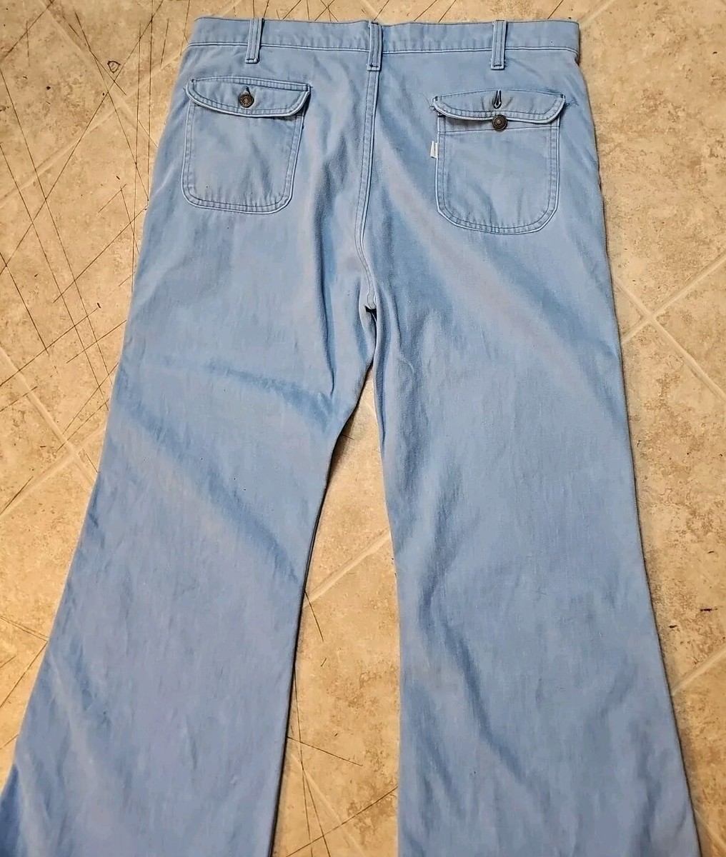 VTG Mens Levi's 666 Bell Bottoms single stitch 38 x 33 White VTG Mens Levi's 666 Bell Bottoms single stitch 38 x 33 White