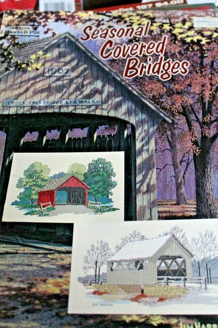 Seasonal Covered Bridges Counted Cross Stitch Designs by Gloria & Pat