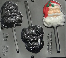 Santa 3" x 3 1/2" Lollipop Chocolate Candy Mold Christmas 2117 NEW