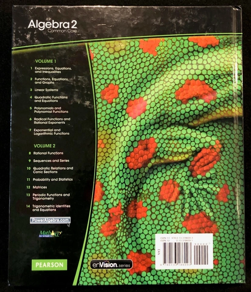 ALGEBRA 2 Common Core - TEACHER'S EDITION (Vol. 2 only) (2012, Pearson) - Image 2 of 4