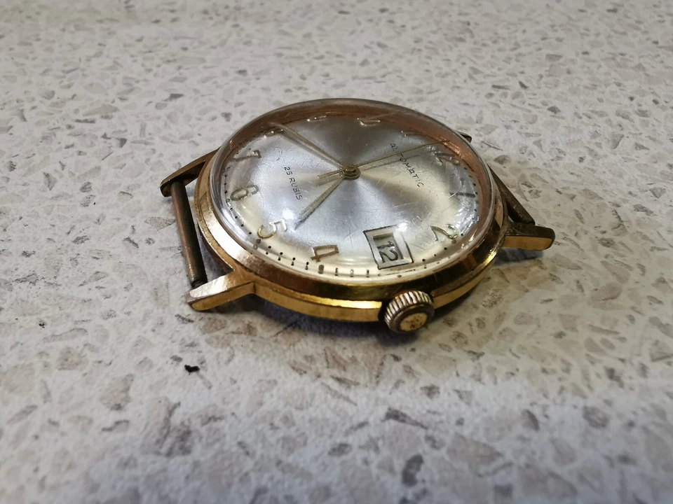 Reloj Hombre Vintage SUIZO CHAPADO EN ORO AUTOMÁTICO Foto 3 de 4
