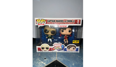 Funko Pop! Vinyl: Marvel - MvC- 2 Pack- Captain Marvel/Chun-Li