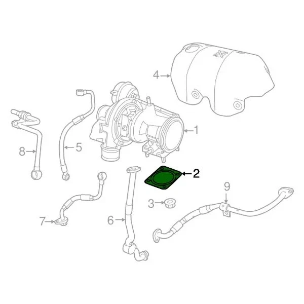 For Dodge Dart 2013-2016 Mopar 68201394AA Intake Turbocharger Gasket Foto 4 de 4