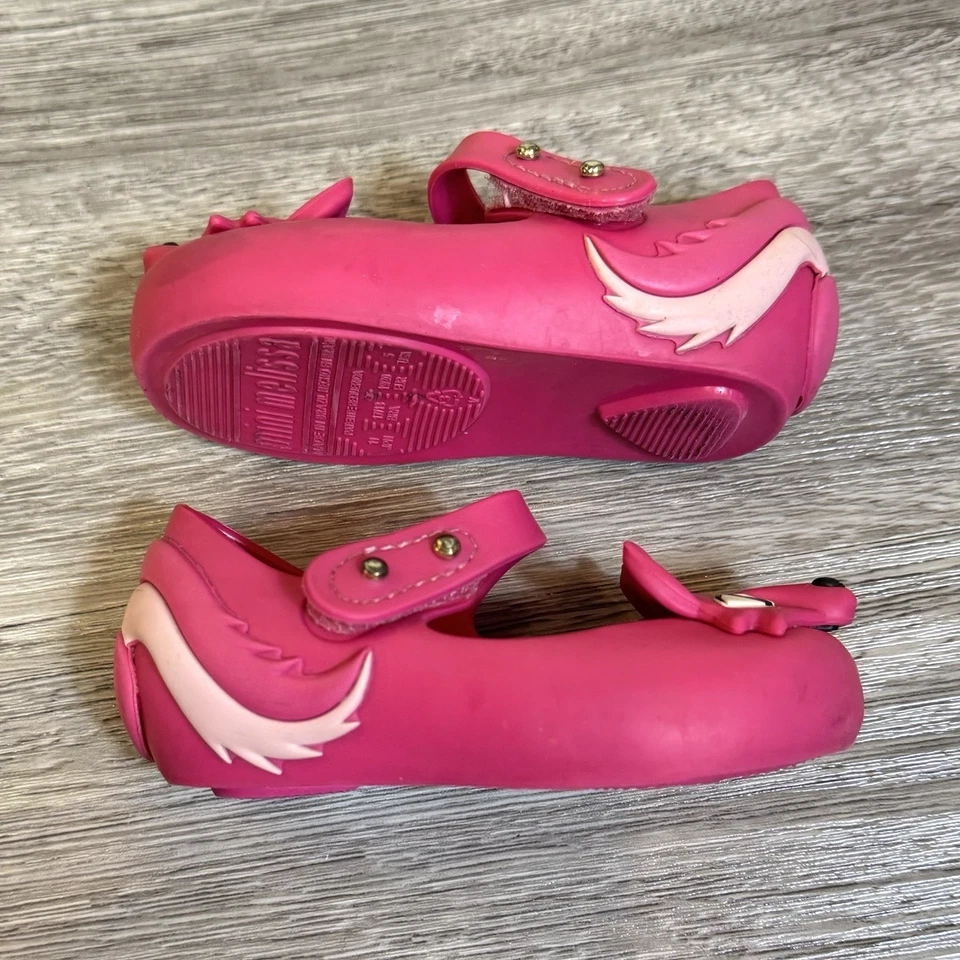 Mini Melissa Ultragirl Flats Mary Jane Shoes Toddler Girls Size 5 Pink Fox - Image 3 of 4