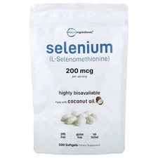 Selenium, 200 mcg, 500 Softgels