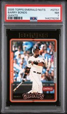 BARRY BONDS 2005 TOPPS EMERALD NUTS GIANTS SGA TEAM SET PSA 7 POP 1 NONE HIGHER