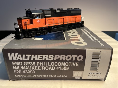 Escala HO Walthers Proto Milwaukee Road GP35 #1509 DCC/Sonido PROBADO | Zustand: Used