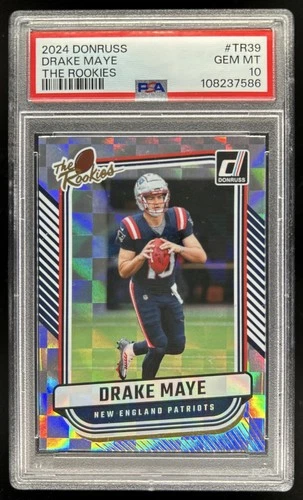 2024 Donruss Drake Maye The Rookies Rookie RC #TR-39 Patriots PSA 10