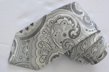 FERRELL REED GRAY SILK MEN'S NECK Tie W: 3 1/2" BY L: 61" MADE IN USA