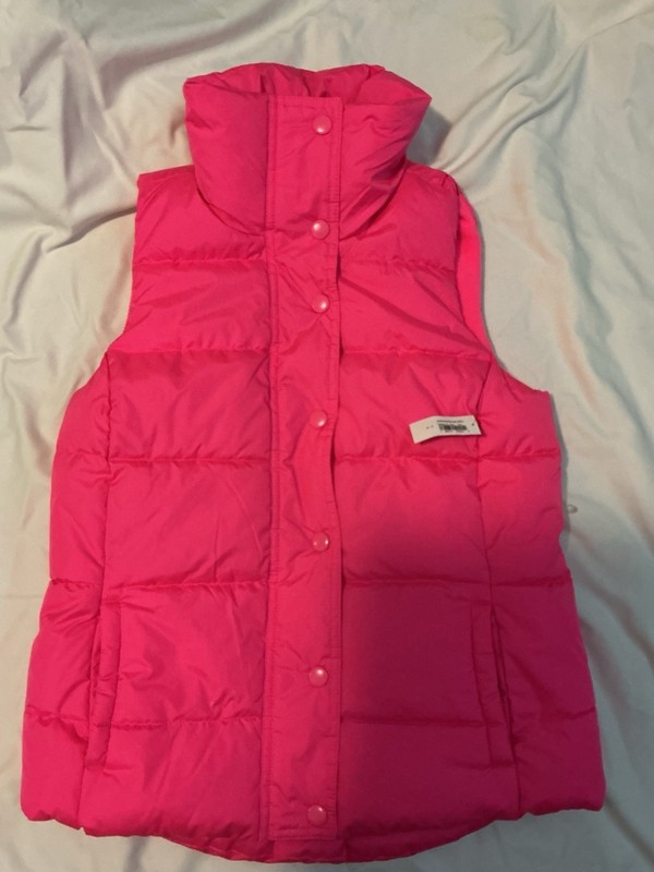 Women’s Old Navy Puffy Vest Sleeveless Pink Size Small NWT