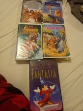lot of 5 walt disney vhs tapes 
