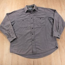 vtg usa made Fieldmaster flannel camp shirt LARGE faded distressed chamois