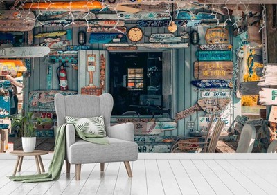 3D Cabin Graffiti Wall Murals Wallpaper Murals Wall Sticker
