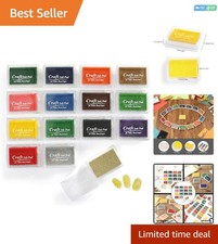 15 Ink Pads in Vibrant Colors for Stamps, DIY Crafts, Card Making, Scrapbooking