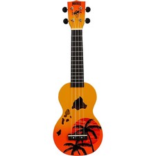 Mahalo Hawaii Islands Soprano Ukulele Orange