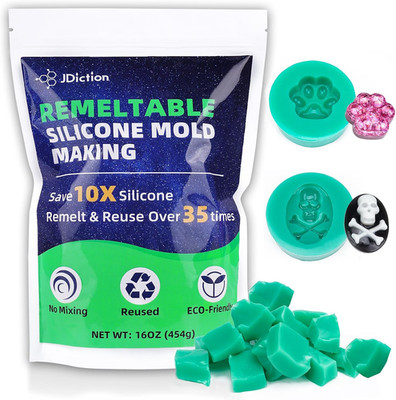 Remeltable Silicone Mold Making Kit, 35X Reusable Silicone for Mold