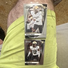 Panini Prizm Rookie Cards Lot (2) Shedeur Sanders Travis Hunter