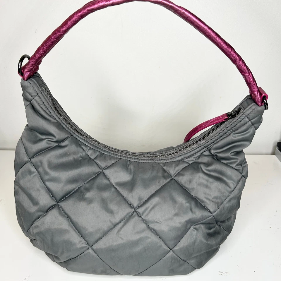 MZ Wallace Madison Quilted Shoulder Bag Gray - Image 4 of 4