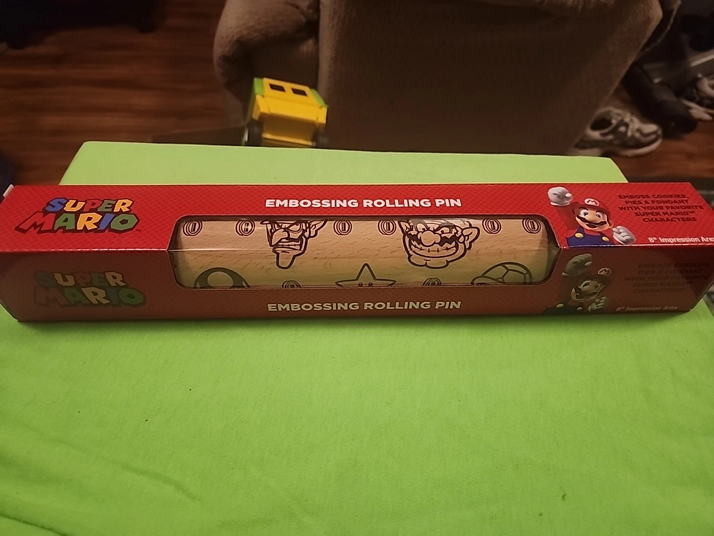 New Official Nintendo Super Mario Bros Molded Rolling Pin Emboss Cookies Pies
