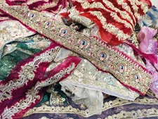 Designer Embroidered Lace Borders – Assorted Saree & Lehenga Crafting Trims Lot