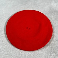 Vintage Beret Basque 100 Wool Red Hat New Old Stock Deluxe 58584 NWD
