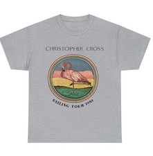 New Christopher Cross Band Album Heavy Cotton Sport Grey T Shirt S-5XL AG13