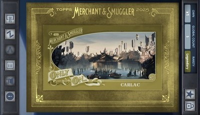 Star Wars Card Trader Merchant & Smuggler Gold  Framed 5cc Only On - Carlac