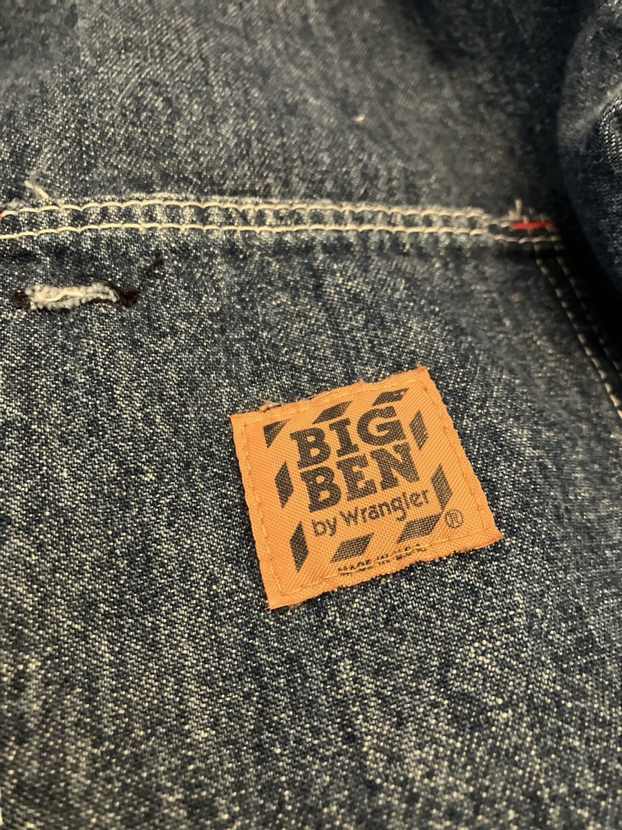 Vintage Wrangler Big Ben Jacket Blanket Lined Denim Chore Barn