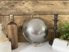 825⚜️ Ancienne Passoire Ustensile de Cuisine en Métal Diametre 28 Cm Vintage