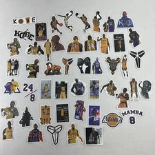 50 Pcs Kobe Bryant Lakers Stickers Basketball Decal Set Skateboard Laptop