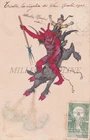 TRIESTE SAN NICOLÒ - Krampus, Hand colored Postcard 1912