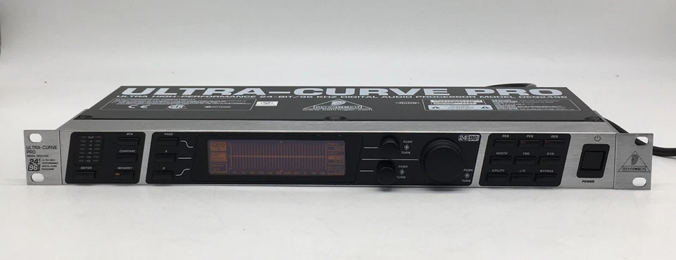 Behringer Ultracurve Pro DEQ2496 Digital Equalizer Analyzer Rack Unit Tested - Image 2 of 4