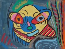 Rolph Scarlett Signed Modernist Canadian Oil Painting on Canvas - Abstract Art