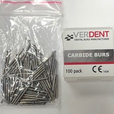 FG4 FG #4 Dental Carbide Burs, (100 Pack) - High Speed Friction Grip Made in EUR