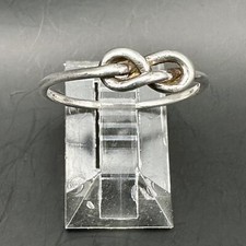Infinity Knot Ring Band Size 7.5 Forever Love Unmarked Sterling Silver