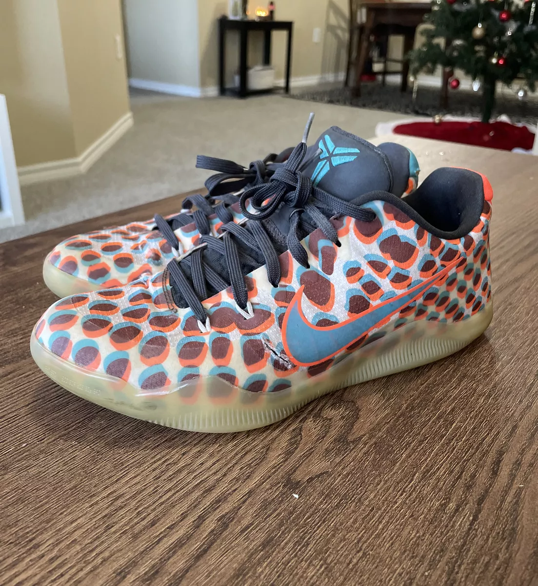 Nike Kobe 11 XI Low EM 3D Polka Dot Basketball Shoes 2016 836183-084 Men's 8.5