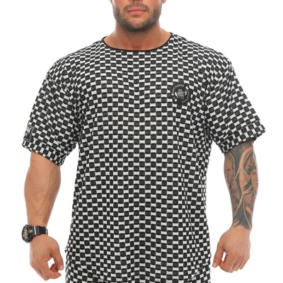 BGSM SPORTSWEAR Ragtop Rag Top T-Shirt Gym Bodybuilding Fitness 3331 kariert