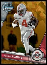 2023 Bowman University Chrome Gold Julian Fleming 11/50 Ohio State Buckeyes #109