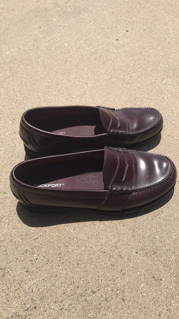 Rockport Burgundy Leather Comfort Dmx Penny Loafer Mens Size 11 W