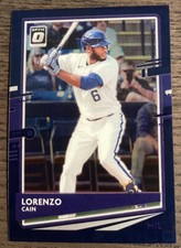 2020 Panini Donruss Optic Lorenzo Cain #108 FOTL Pandora Blue /99 Brewers! #2443