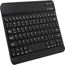 Ultra-Slim Bluetooth Keyboard Apple iPad iPhone iOS 13 and Above Samsung Tablet 