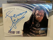 Farscape Through The Wormhole Jeremy Sims as Rorf A53 Autograph Card 2004