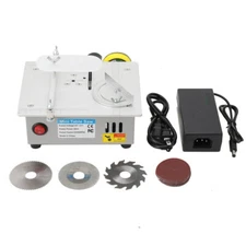 Woodworking Bench 5000 rpm Mini Table Saw Cutting Machine Table Saw Silver