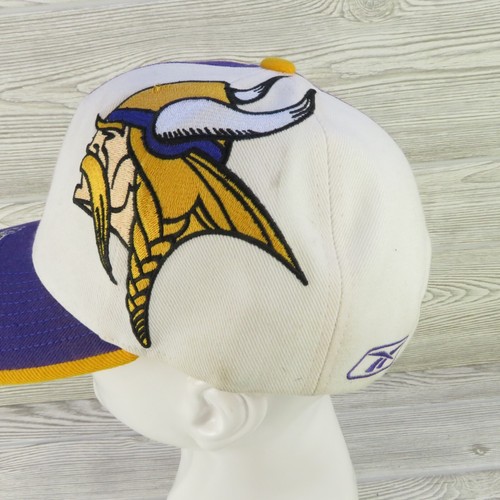 Minnesota Vikings - Hat / Cap - Reebok - Color Block - StrapBack - Purple 2 Tone - Picture 10 of 16